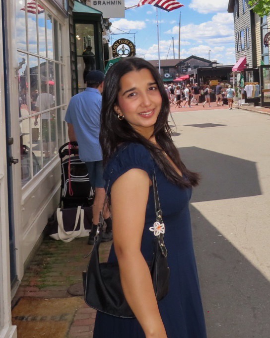 Saleha Iftikhar on the wharf in Newport